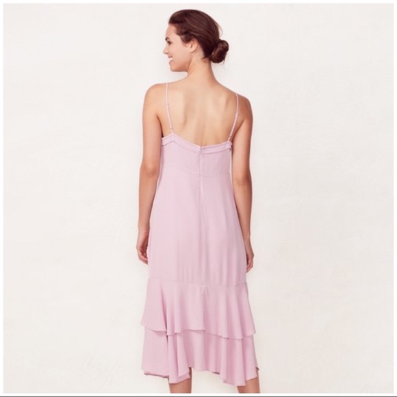 LC LAUREN CONRAAD Pink Tiered Midi Slip Dress XL - Picture 2 of 3